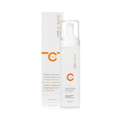 SunewMed+ Whitening Cleansing Face and Eyes Foam with Vitamin C for All Skin Types 200ml