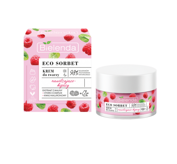 Bielenda Eco Sorbet Raspberry Moisturizing and Soothing Face Cream 50ml