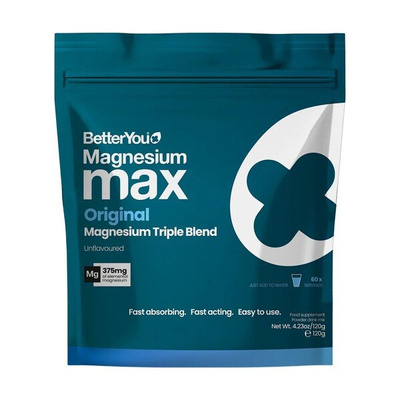 BetterYou Magnesium Max Original Unflavoured Powder for Fatigue and Muscles 120g