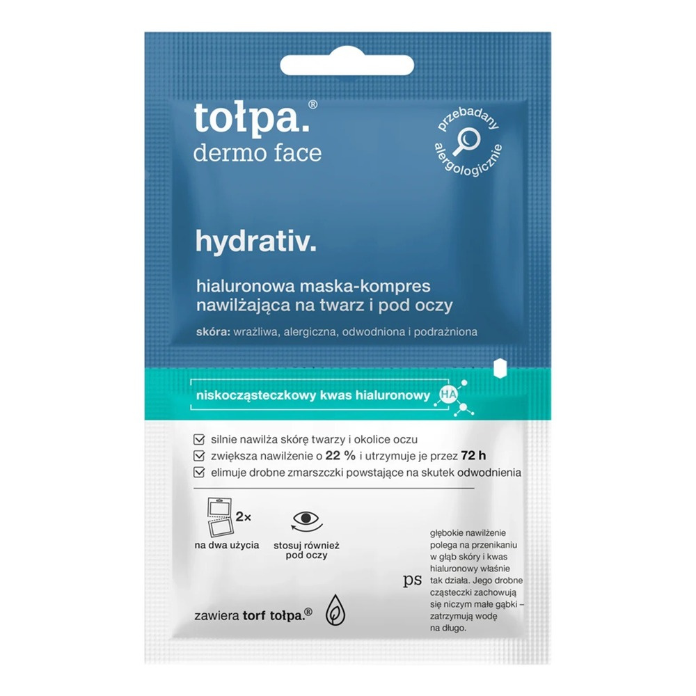 Tolpa Hydrativ Hyaluronic Mask-Compress Hydrating Soothing Face Treatment 2x6ml