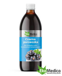 EkaMedica Naturalny 100% Sok z Owoców Czarnej Porzeczki Blackcurrant Juice 500ml
