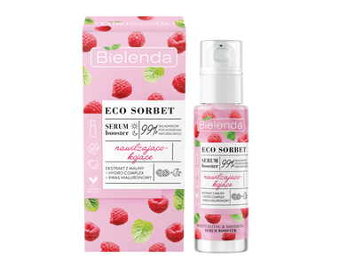 Bielenda Eco Sorbet Moisturizing and Soothing Raspberry Serum Booster for Sensitive Skin 30ml