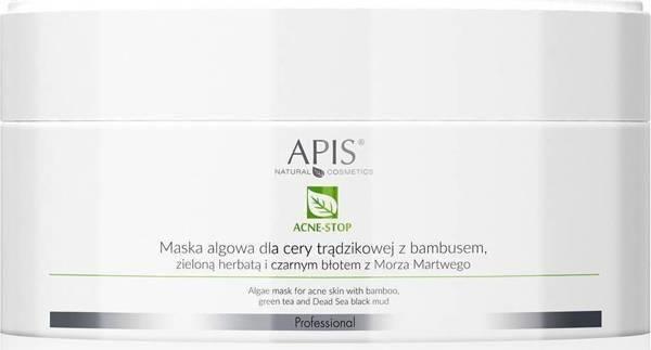 Apis Professional Acne Stop Algae Mask with Bamboo Green Tea and Dead Sea Black Mud for Acne Skin 100g