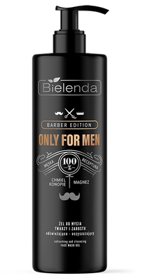 Bielenda Only for Men Barber Edition Refreshing and Cleansing Facial and Beard Wash Gel 190g