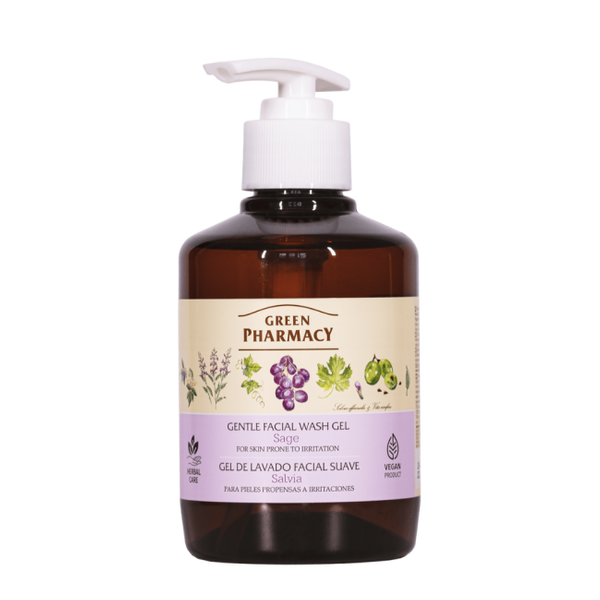 Green Pharmacy Gentle Face Wash Gel with Sage for Prone to Irritation Skin 270ml