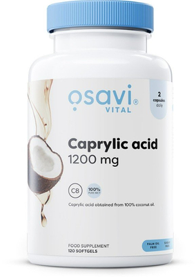 Osavi Caprylic Acid 1200 mg C8 from Coconut 120 softgels