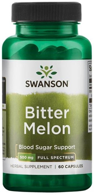 Swanson Bitter Melon 500mg for Normal Blood Sugar Levels 60 Capsules