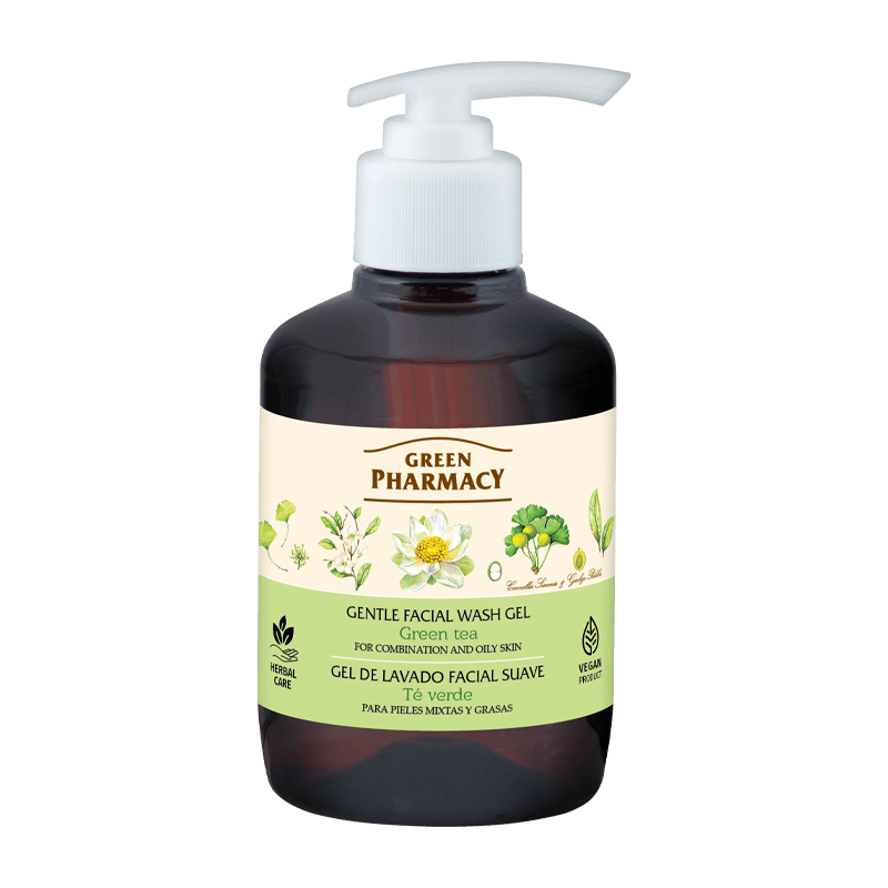 Green Pharmacy Gentle Face Wash Gel with Green Tea for Oily and Combination Skin 270ml