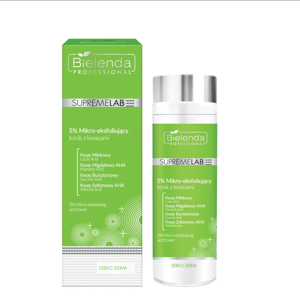 Bielenda Professional SupremeLab Sebio Derm 5% Micro-Exfoliating Acid Tonic 200ml