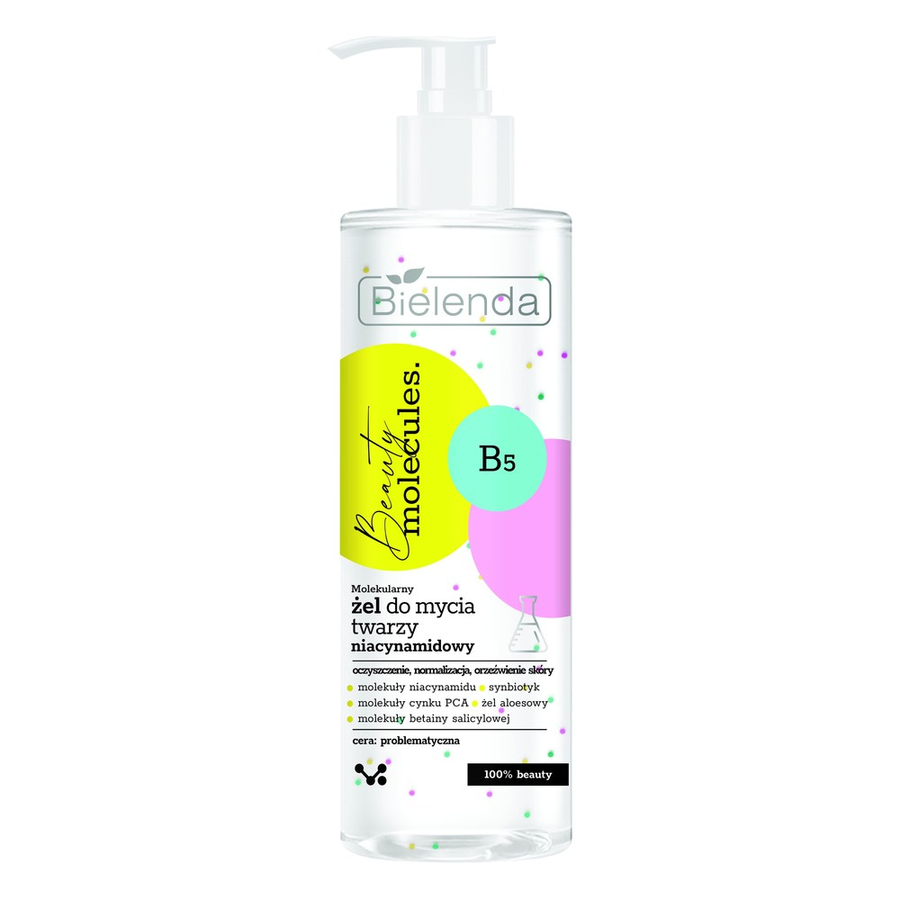 Bielenda Beauty Molecules Molecular Niacinamide Face Cleansing Gel for Problematic Skin 195g