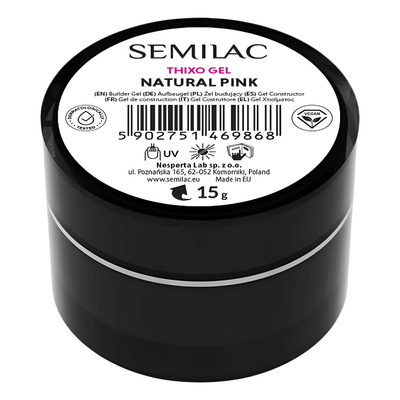 Semilac Thixo Builder Gel - Natural Pink 15g