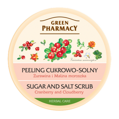 Green Pharmacy Sugar and Salt Scrub with Cranberry and Cloudberry 300ml