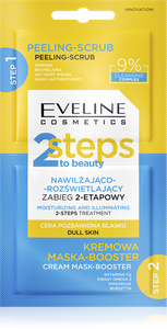 Eveline Moisturizing and Brightening 2-Step Treatment for Dry Tired Dull Skin 2x4ml