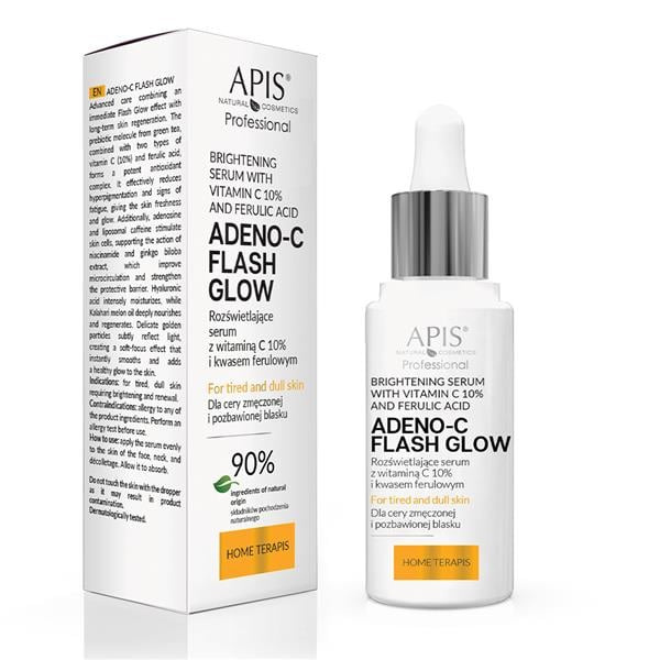 Apis Professional Adeco-C Flash Glow Brightening Serum with 10% Vitamin C and Ferulic Acid 30ml
