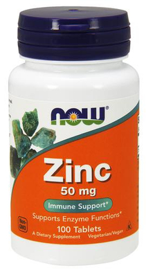 Now Foods Zinc 50mg 100 Tablets