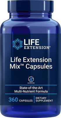 Life Extension Mix Advanced Multivitamin for Overall Health Support 360 Capsules