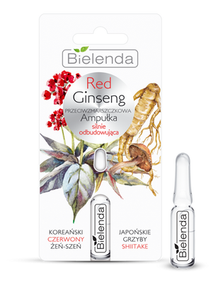 Bielenda Red Ginseng Anti-Wrinkle Strongly Rebuilding Ampoule for Mature Skin 3ml