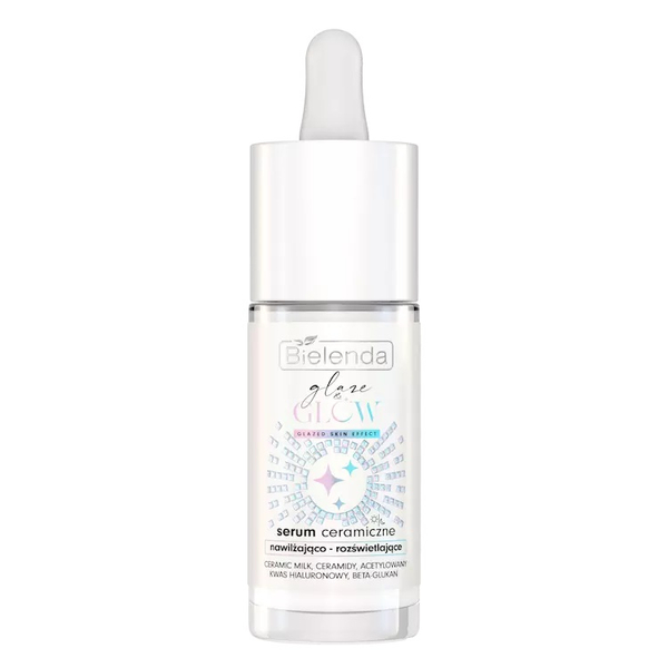 Bielenda Glaze & Glow Ceramic Serum Moisturizing and Brightening Glazed Skin Effect for Dry Dull Skin 30ml