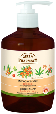 Green Pharmacy Rejuvenating and Nourishing Liquid Soap with Sea Buckthorn 465ml