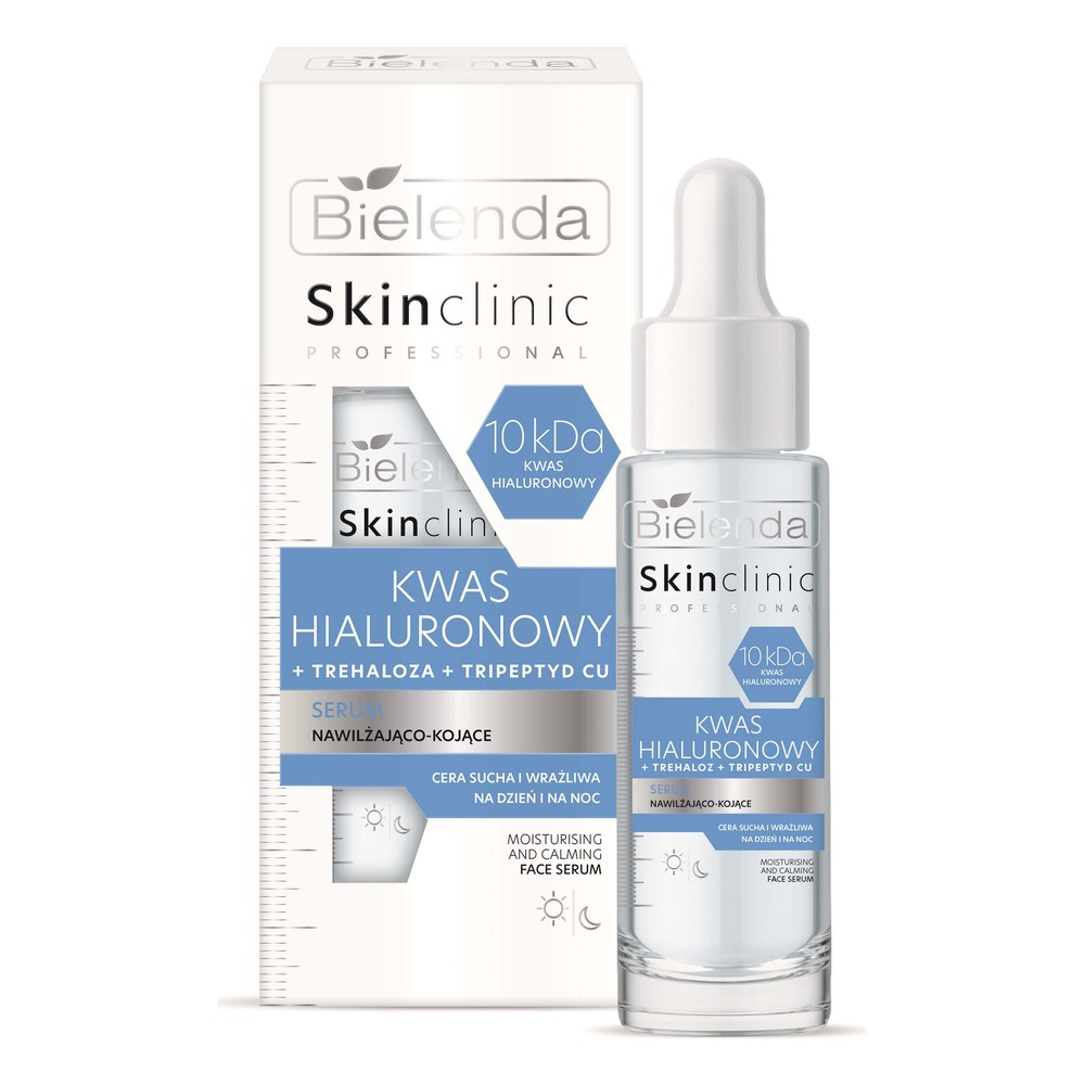 Bielenda Skin Clinic Professional Hyaluronic Acid Moisturizing and Soothing Day and Night Serum for Dry Sensitive Skin 30ml