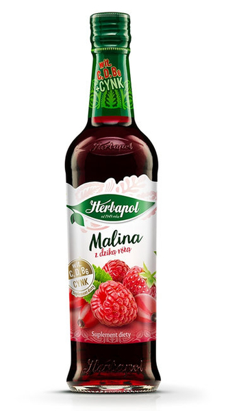 Herbapol Syrup with Raspberry and Rose Flavor 420ml