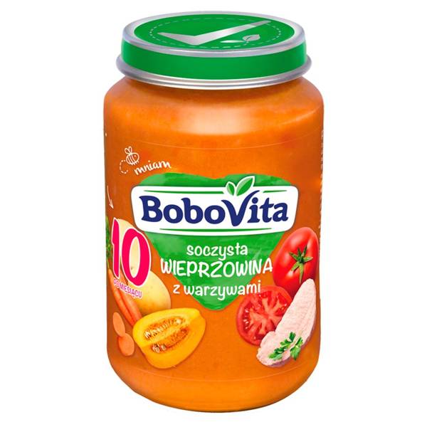 BoboVita Juicy Pork with Vegetables Dish for Babies after 10th Month 190g
