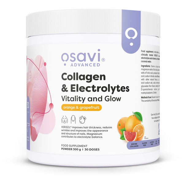 Osavi Collagen & Electrolytes Vitality and Radiance Orange - Grapefruit 300g
