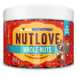 Allnutrition NutLove Whole Nuts Peanuts in Milk Chocolate with No Added Sugar 300g