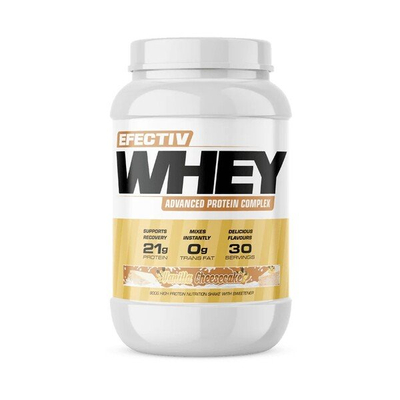 Efectiv Nutrition Whey Protein Powder Vanilla Cheesecake For Muscle Support 900g