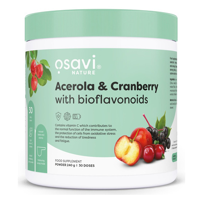 Osavi Acerola & Cranberry with Bioflavonoids Botanical Supplement 240g