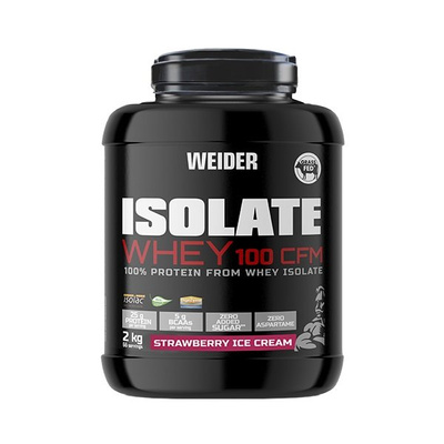 Weider Isolate Whey 100 CFM, Strawberry Ice Cream - 2000g  