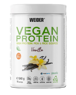 Weider Vegan Protein, Vanilla - 540g