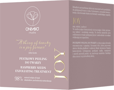 OnlyBio Ritualia Joy Natural Face Peeling with AHA Acids and Raspberry Seeds 50ml