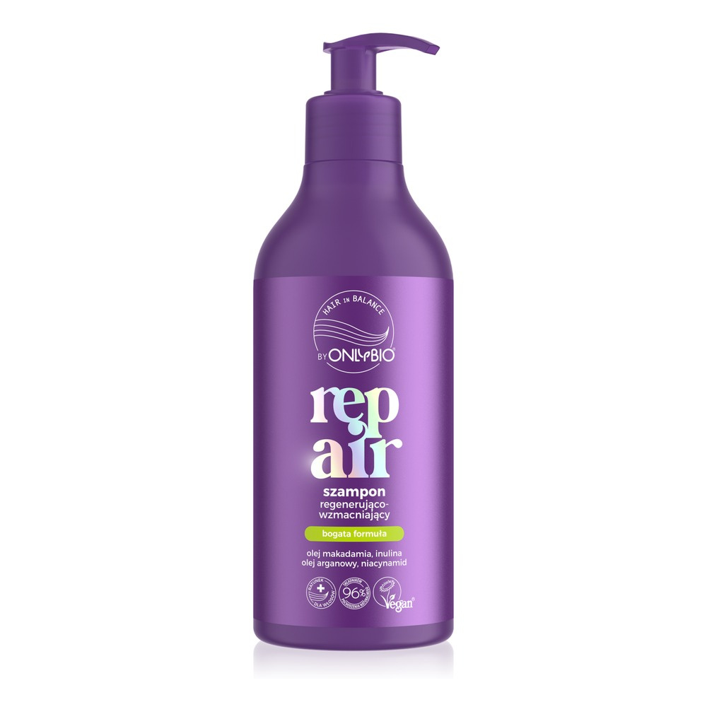 OnlyBio Hair in Balance Repair Regenerating Strengthening Shampoo Jasmine and Tuberose 400ml