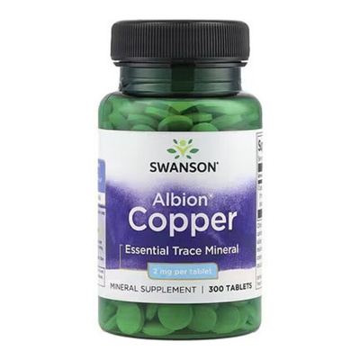 Swanson Copper 2mg Chelate for Immune Support 300 Tablets