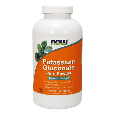 Now Foods Potassium Gluconate Pure Powder Supports Healthy Muscle Contractions 454g