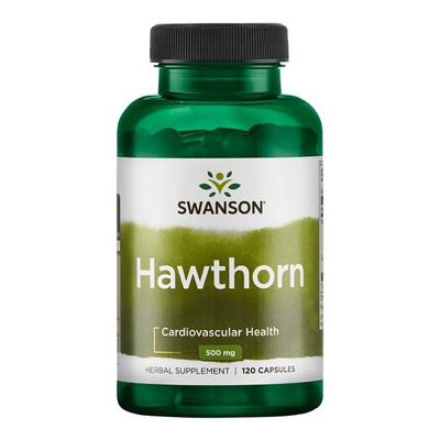 Swanson Hawthorn Extract 500mg for Heart Support 120 Capsules