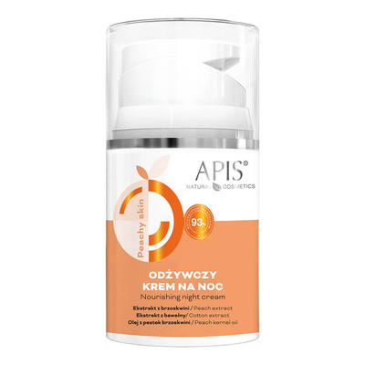 Apis Peachy Skin Nourishing Night Cream with Vitamin E and Shea Butter for Dry Dehydrated Skin 50ml
