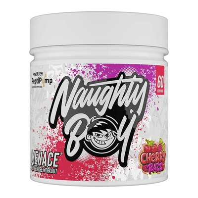 Naughty Boy Menace V2 Pre-Workout Cherry Razz For Energy Pump and Focus 420g