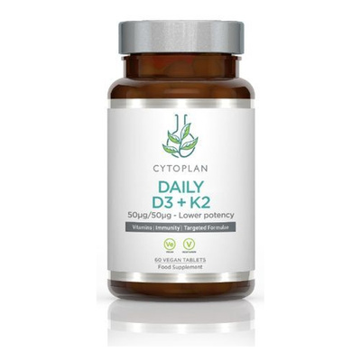 Cytoplan Daily D3 + K2 Tablets 60 vegan tabs