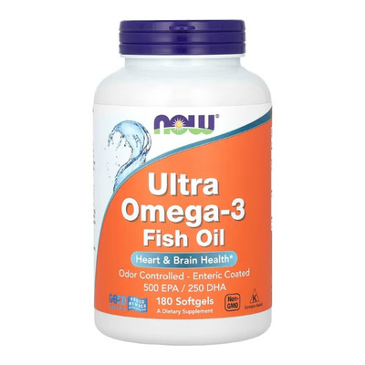 Now Foods Ultra Omega-3 Supports Heart and Brain Function 180 Capsules