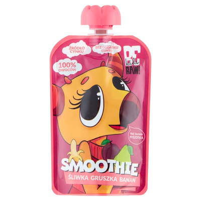 Be Raw! Kids Smoothie Mousse with Plums Pears and Bananas Sugar Free 100g