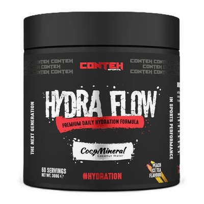 Conteh Sports Hydra Flow Peach Ice Tea Electrolyte Powder for Daily Hydration 300g