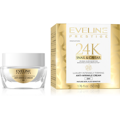Eveline Prestige 24K Snail & Caviar Anti-Wrinkle Day Cream for Mature Skin 50ml 