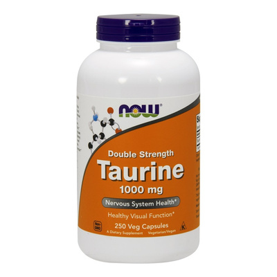 Now Foods Taurine 1000mg Double Strength Supports Healthy Vision 250 Capsules