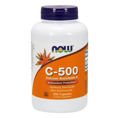 Now Foods Vitamin C-500 Calcium Ascorbate-C Supports Immunity 250 Capsules