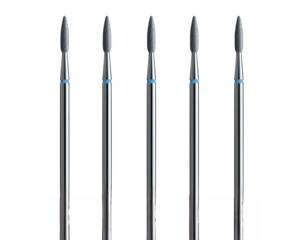 IQ Nails Long Flame Diamond Diamond Drill Bits For Cuticles 5 Pieces
