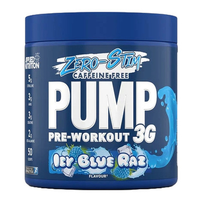 Pump 3G Pre-Workout (Zero Stimulant), Icy Blue Raz (EAN 5056555204993) - 375g