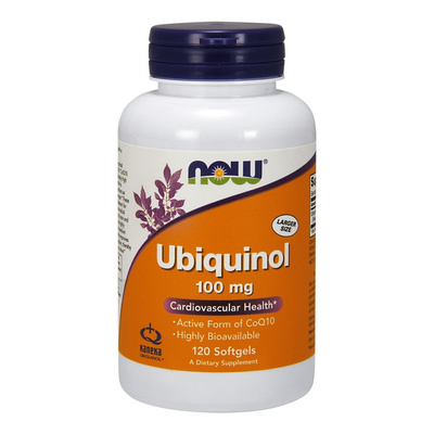 Now Foods Ubiquinol 100mg Coenzyme Q10 Energizes & Supports Heart 120 Softgels