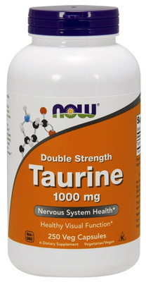Now Foods Taurine 1000mg Double Strength Supports Healthy Vision 250 Capsules